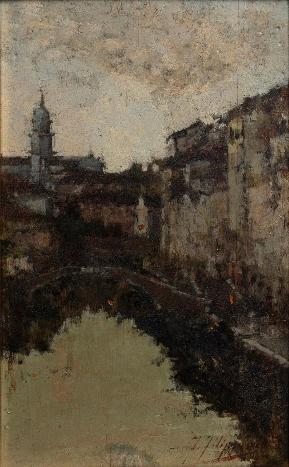 Francesco Filippini-141-Canale a Venezia - attribuito